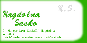 magdolna sasko business card